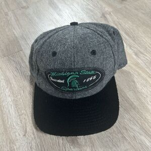 Vintage Sports Specialties Michigan State Hat Strapback College Gray‎ Cap
